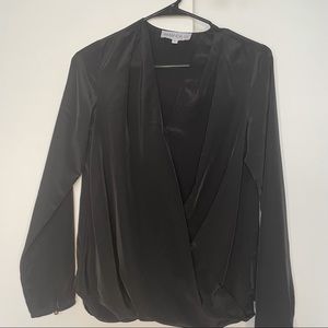 Amanda U long sleeve cross over blouse.XS
